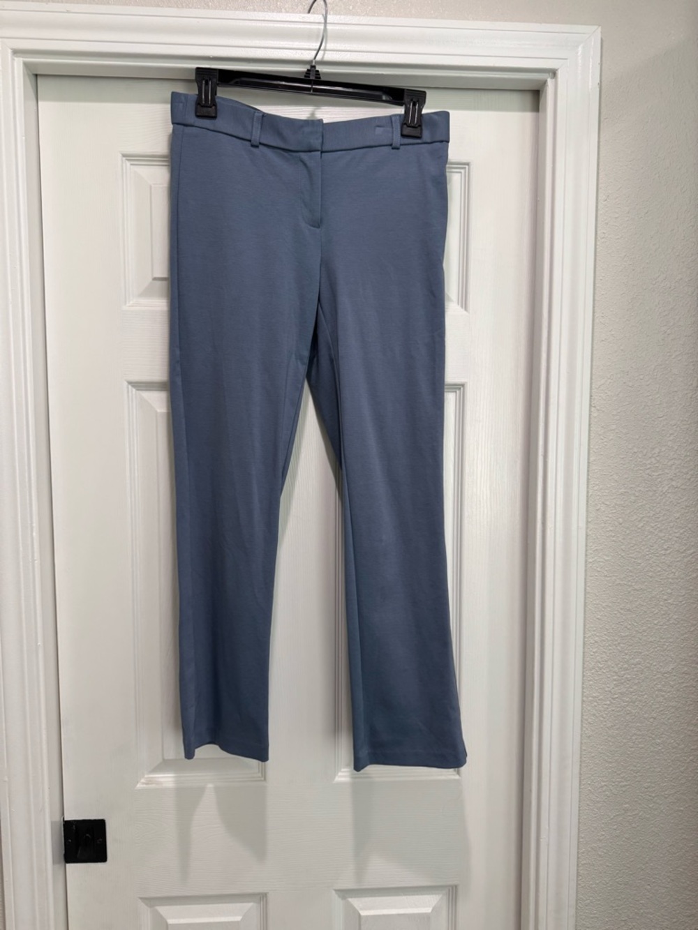Amanda & Chelsea Dusty Blue Straight Leg Crop Pants